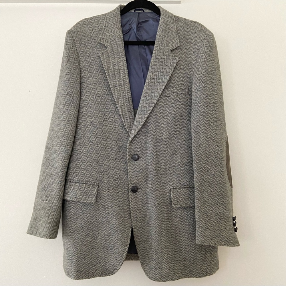 Vtg Middishade Herringbone Men’s Sportcoat 40R Tweed Old Money Academia Elbow